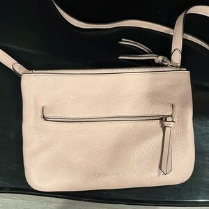 Vince Camuto Pebbled Leather Gally Crossbody Purse Bag in Cameo Rose